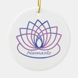 Adorno De Cerámica Namaste Purple and Pink Lotus Flower