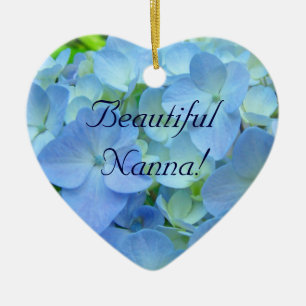 Adorno De Cerámica ¡Nanna hermoso! Hydrangea del azul de los regalos
