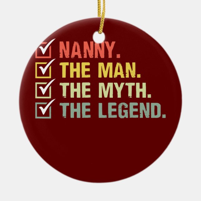Adorno De Cerámica Nanny El Hombre El Mito Los Regalos De La Leyenda  (Frente)