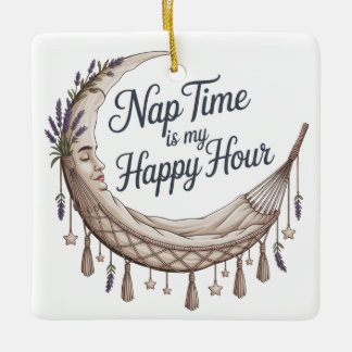 Adorno De Cerámica Nap Time Is My Happy Hour