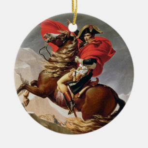 Adorno De Cerámica Napoleon que cruza las montañas, c.1800 (aceite e
