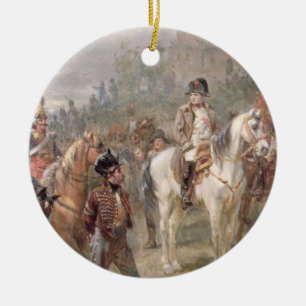 Adorno De Cerámica Napoleon y sus tropas (aceite en el panel) (par de