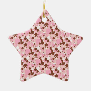 Adorno De Cerámica Napolitano 01-Lt ORNAMENTE DE ESTRELLA rosada