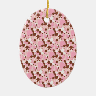 Adorno De Cerámica Napolitanos 01-Lt ORNAMENTE rosa-OVAL