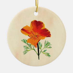 Adorno De Cerámica Naranja California Poppy