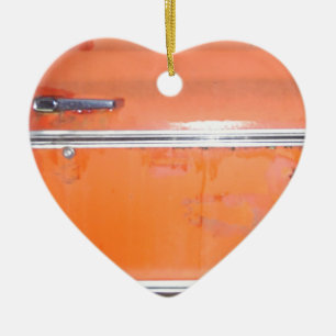 Adorno De Cerámica Naranja Chevy Truck Door