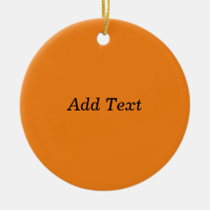 Adorno De Cerámica Naranja Crea Tu Propio Texto Personalizado