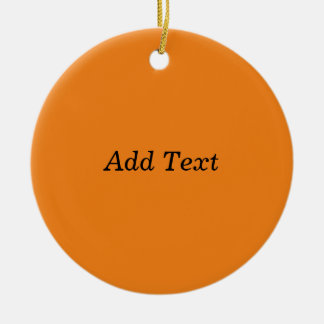 Adorno De Cerámica Naranja Crea Tu Propio Texto Personalizado