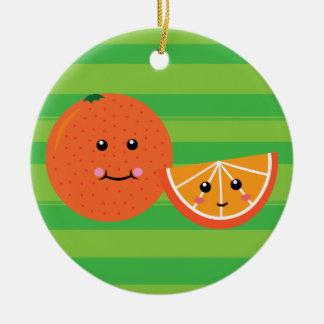 Adorno De Cerámica Naranja de corte