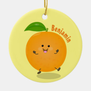 Adorno De Cerámica Naranja de danza dulce cítricos
