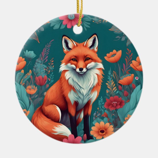 Adorno De Cerámica Naranja  fox (Frente)