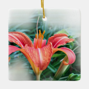 Adorno De Cerámica naranja lily
