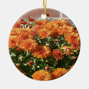 Adorno De Cerámica Naranja Merigold Ornament