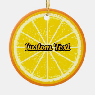 Adorno De Cerámica Naranja Slice