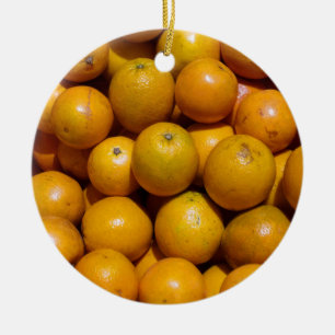 Adorno De Cerámica Naranjas naranja del mercado de fruta de Florida