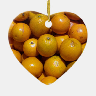 Adorno De Cerámica Naranjas naranja del mercado de fruta de Florida