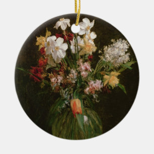 Adorno De Cerámica Narcisses Blancs, Jacinthes y Tulipes, 1864