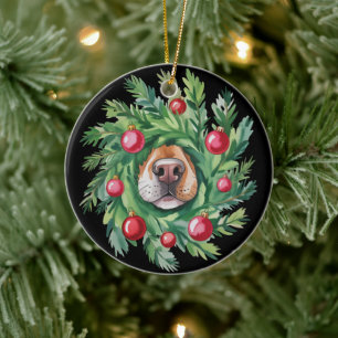 Adorno De Cerámica Nariz de perro linda Navidad Mamá perro Fiesta Ama