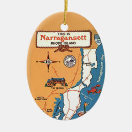 Adorno De Cerámica Narragansett Rhode Island 
