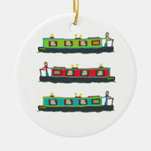 Adorno De Cerámica Narrowboat