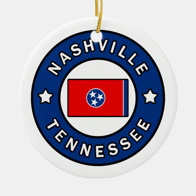 Adorno De Cerámica Nashville Tennessee (Frente)