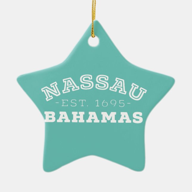 Adorno De Cerámica Nassau Bahamas (Frente)