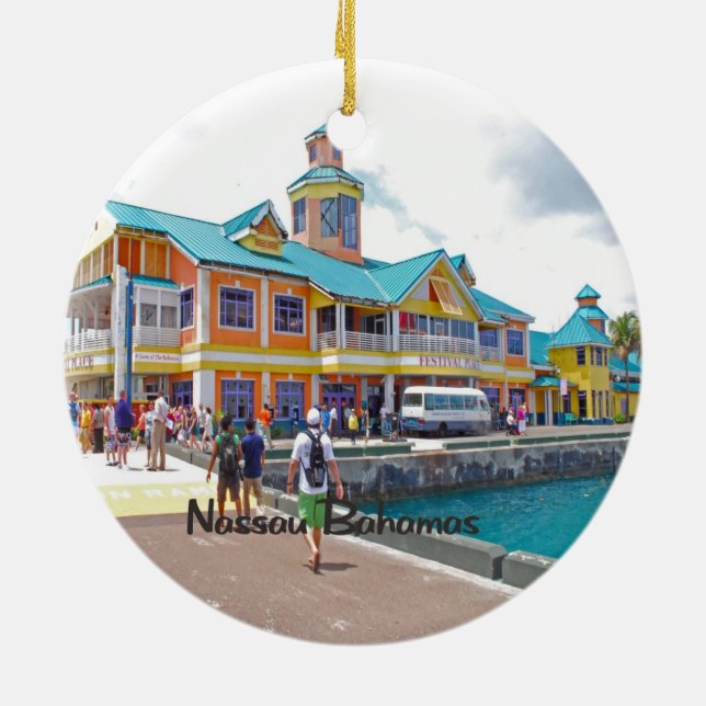 Adorno De Cerámica Nassau Bahamas (Atrás)