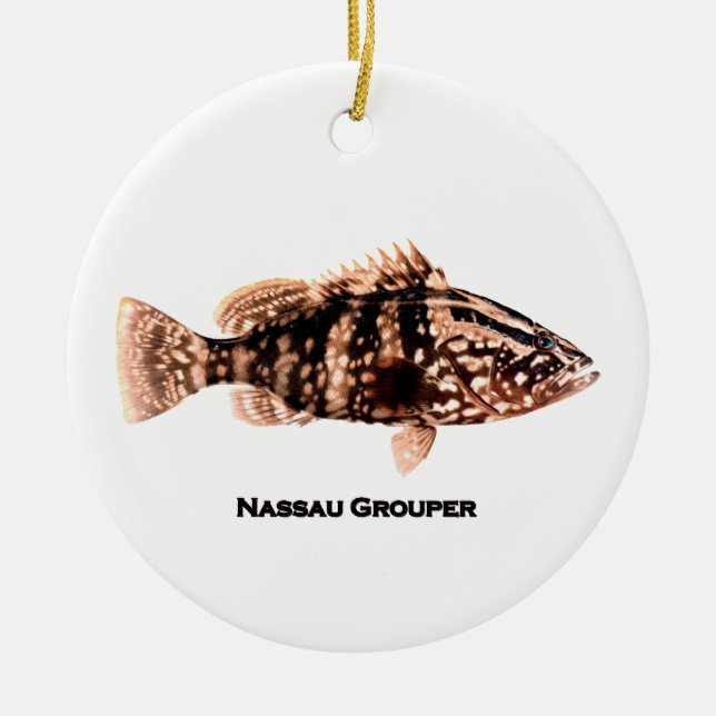 Adorno De Cerámica Nassau Grouper (Frente)