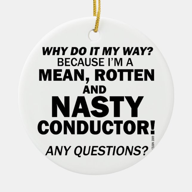 Adorno De Cerámica Nasty Conductor (Frente)
