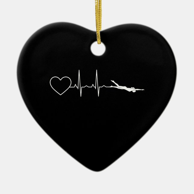 Adorno De Cerámica Natación - Natación latido (Frente)