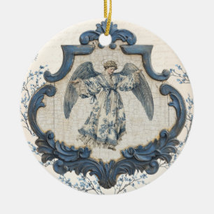 Adorno De Cerámica Natividad de toile francés vintage   Navidades Ang