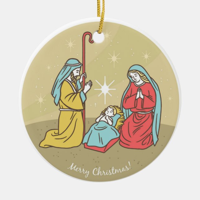 Adorno De Cerámica Natividad del Niño Jesús (Frente)