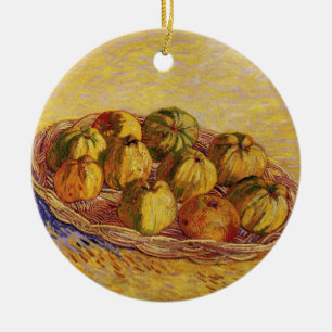 Adorno De Cerámica Naturaleza muerta, Cesta de manzanas por Vincent v