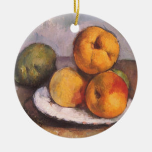 Adorno De Cerámica Naturaleza Muerta con Membrillos, Manzanas y Peras