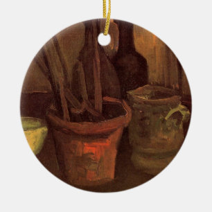 Adorno De Cerámica Naturaleza Muerta Pinceles en una Olla por Vincent