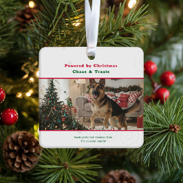 Adorno De Cerámica Naughty Funny Dog Pet Photo Christmas Holiday