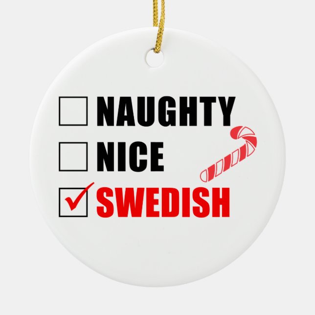 Adorno De Cerámica Naughty Nice Candy Candy Ceramic Ornament (Frente)