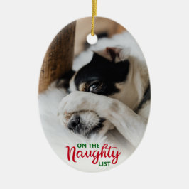 Adorno De Cerámica Naughty Nice List Dog 2 Photo