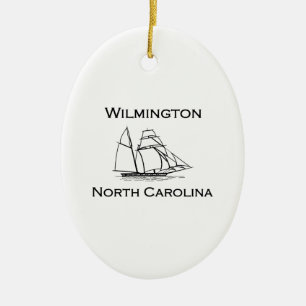 Adorno De Cerámica Nave alta de Wilmington Carolina del Norte