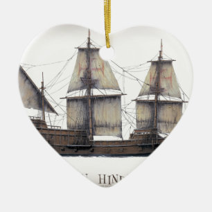Adorno De Cerámica Nave de oro de 1578 Hinde
