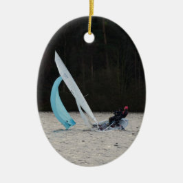 Adorno De Cerámica Navegar Dinghy A La Velocidad