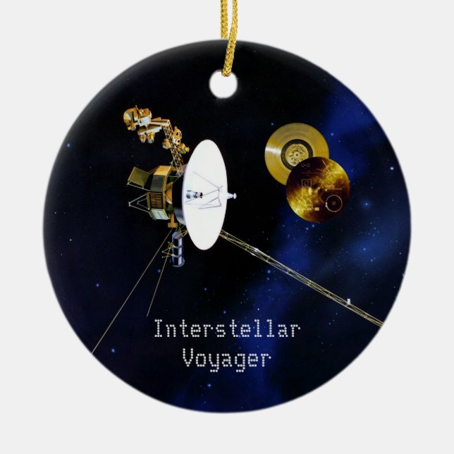 Adorno De Cerámica Naves espaciales de Voyager Interstelar (Frente)