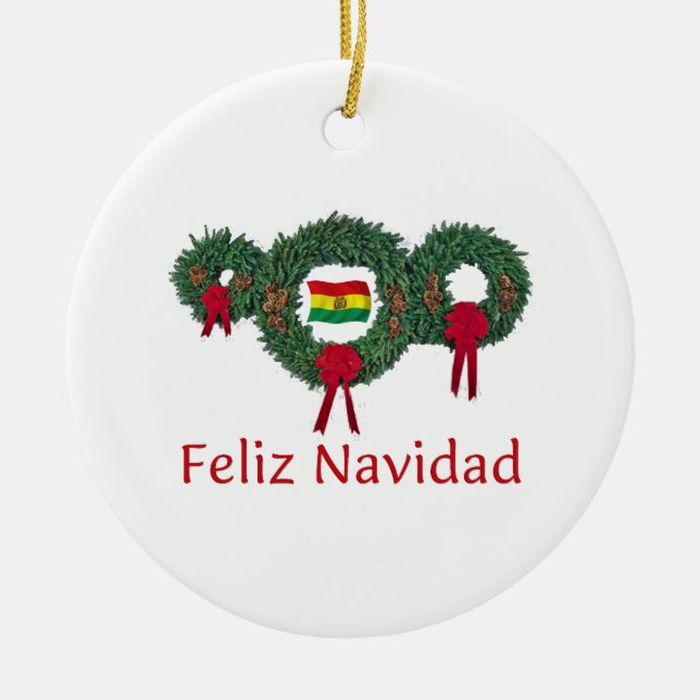 Adorno De Cerámica Navidad 2 de Bolivia (Frente)