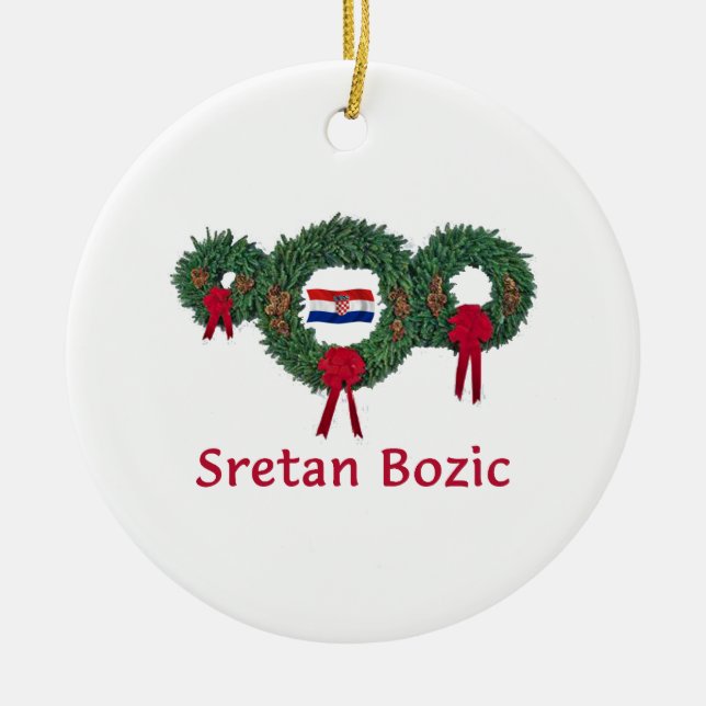 Adorno De Cerámica Navidad 2 de Croacia (Frente)