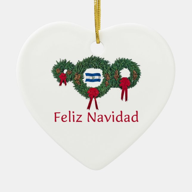 Adorno De Cerámica Navidad 2 de El Salvador (Frente)