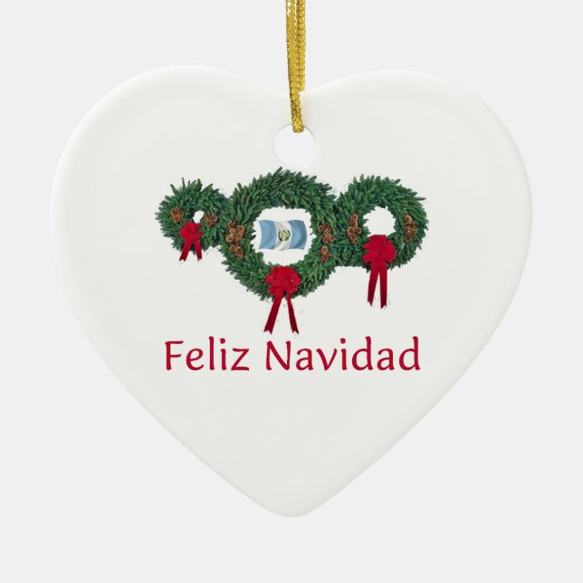 Adorno De Cerámica Navidad 2 de Guatemala (Frente)