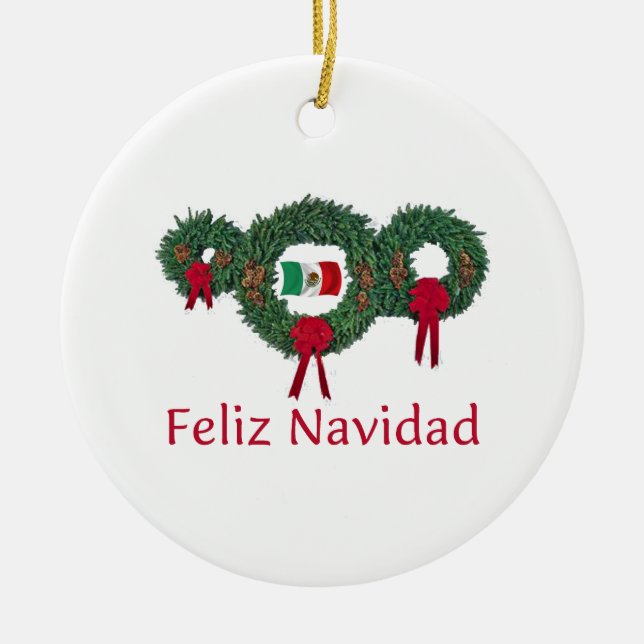 Adorno De Cerámica Navidad 2 de México (Frente)