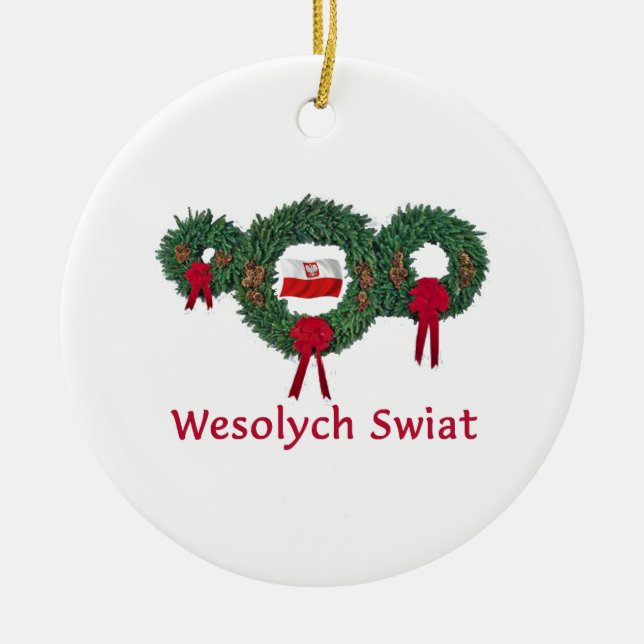 Adorno De Cerámica Navidad 2 de Polonia (Frente)