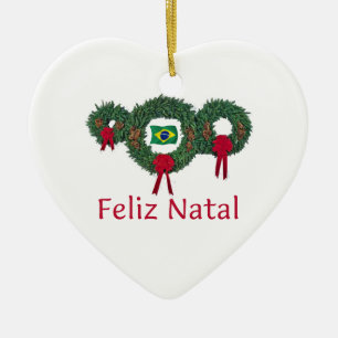 Adorno De Cerámica Navidad 2 del Brasil