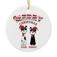 Navidad Alegre Personalizada Perro Fresco Rayado